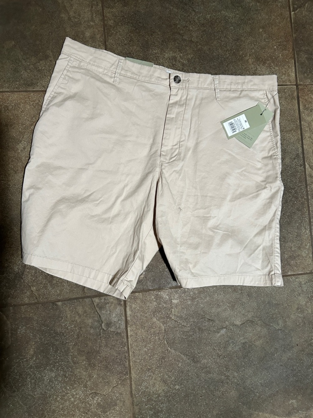 Goodfellow & Co Light Beige Flat-Front Men's Shorts